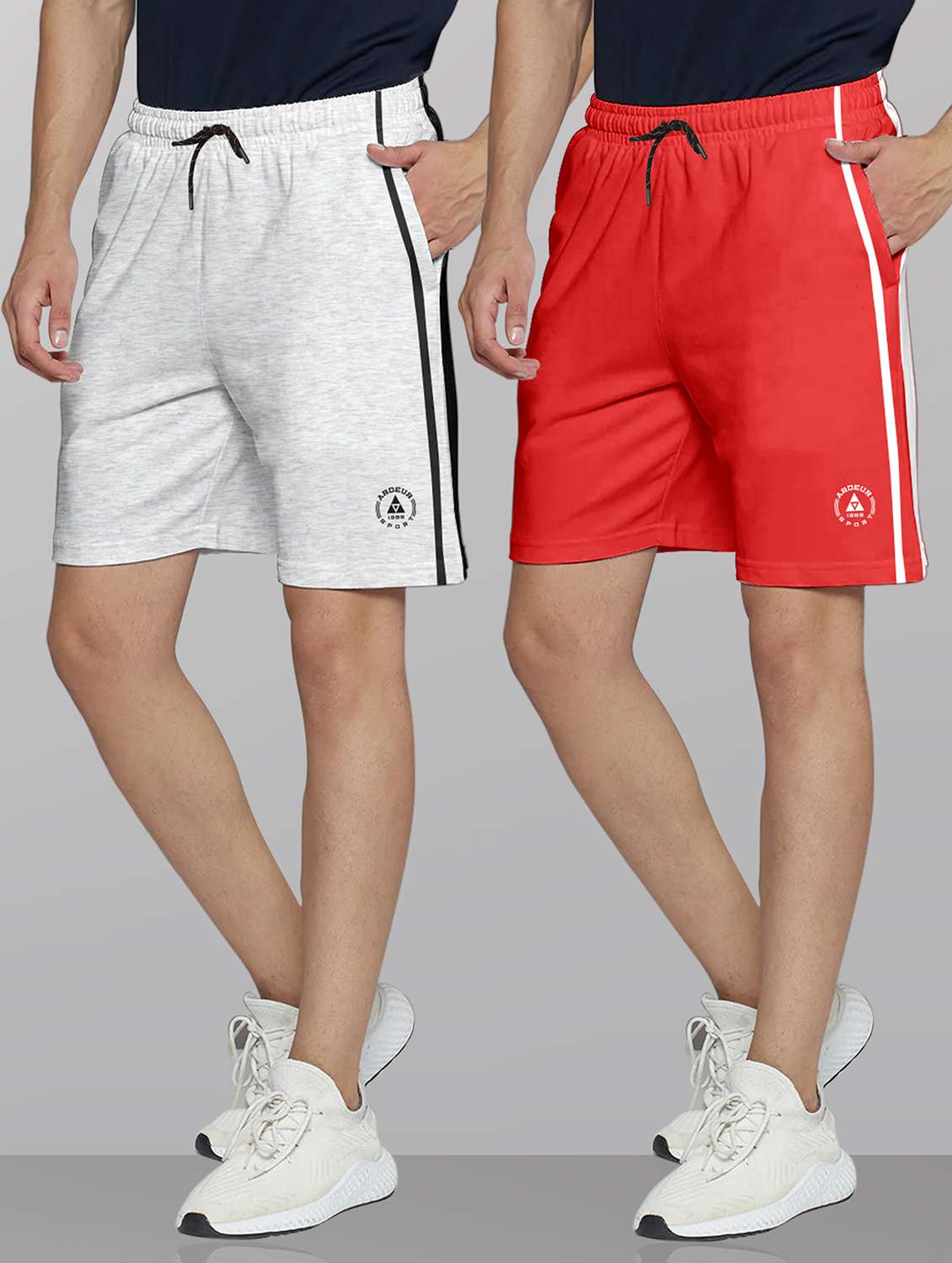 mens pack of 2 cotton shorts - 21099635 -  Zoom Image - 0