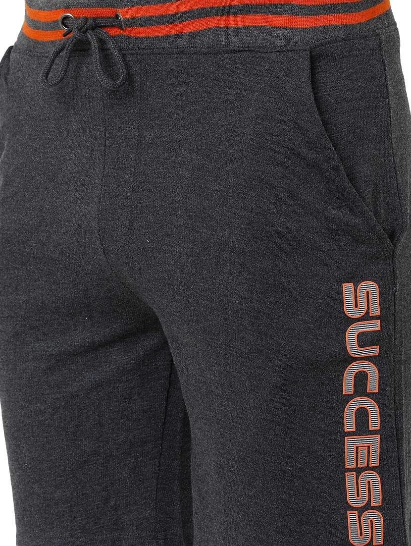 grey typographic printed shorts - 21099680 - Standard Image - 4