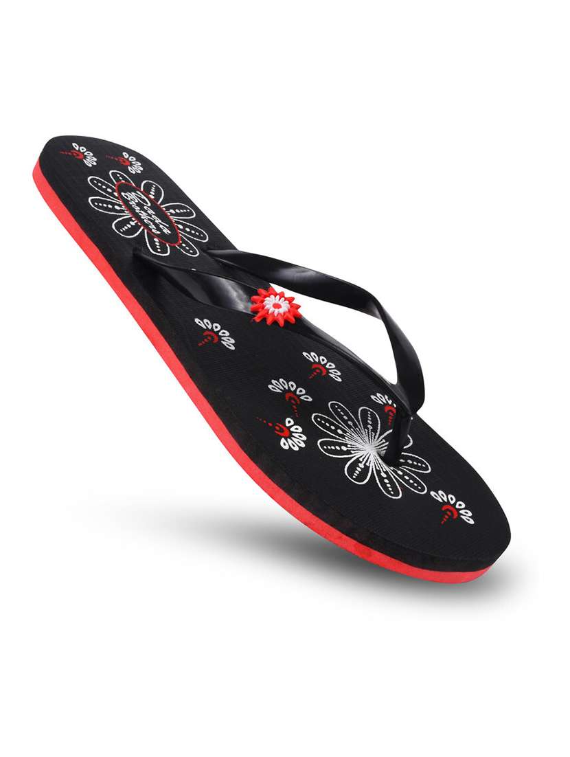 black rubber slippers flip flops - 21099708 -  Standard Image - 1