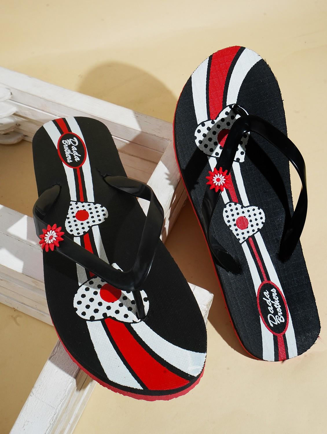 multi colored rubber slippers flip flops - 21099727 -  Standard Image - 1