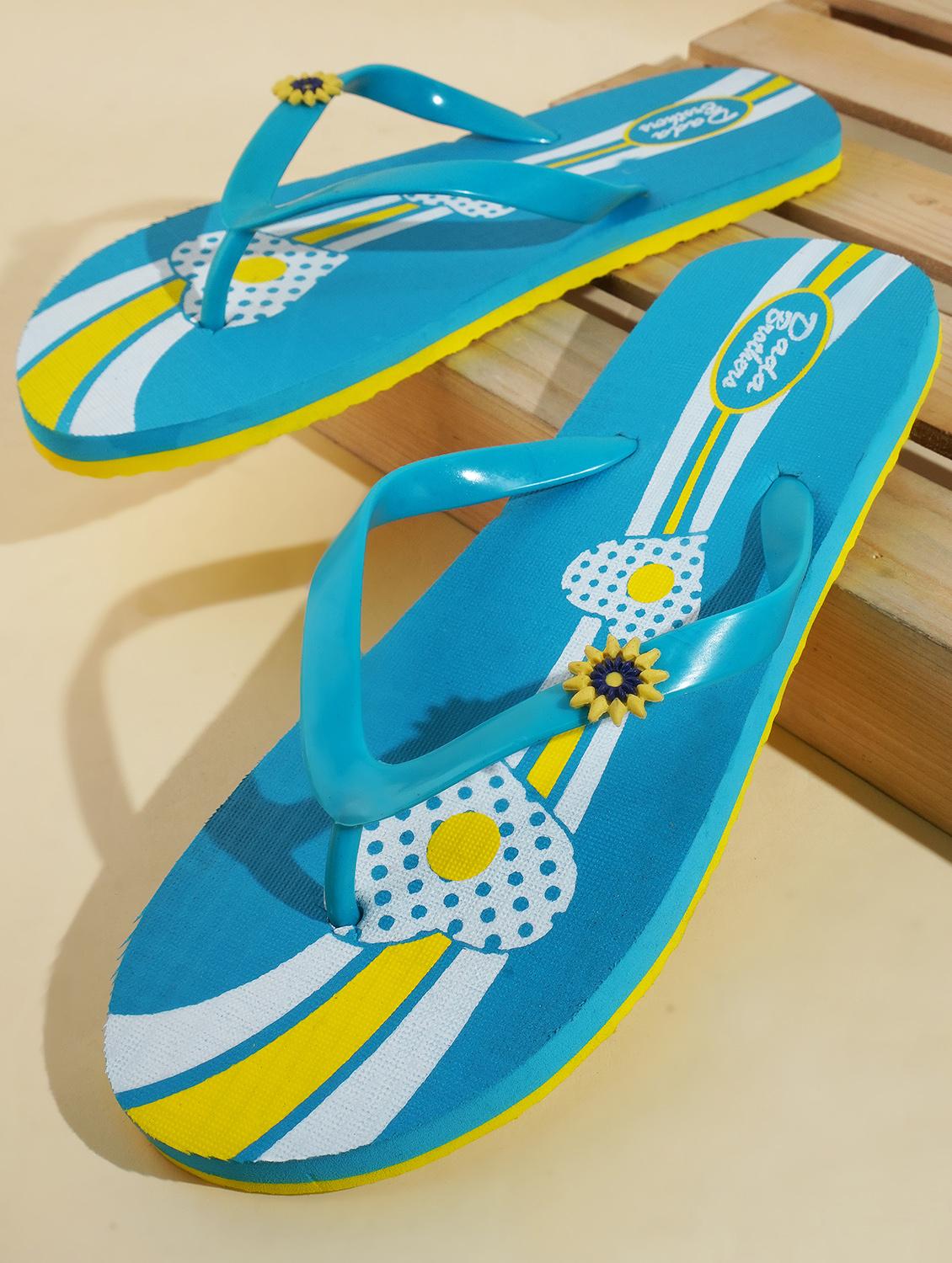 women printed slippers flip flop combo - 21099728 - Standard Image - 1