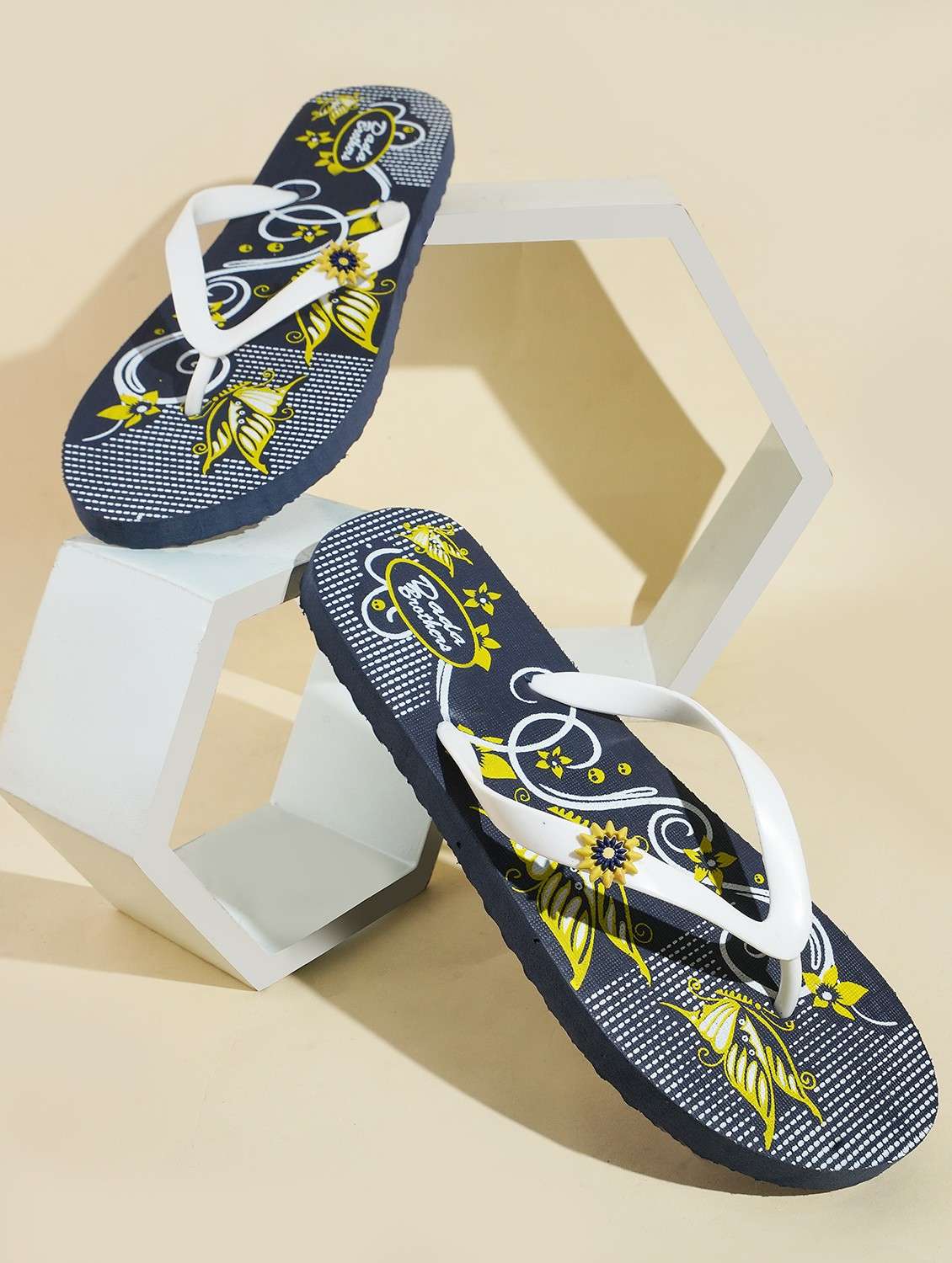 multi colored rubber slippers flip flops - 21099743 -  Standard Image - 1