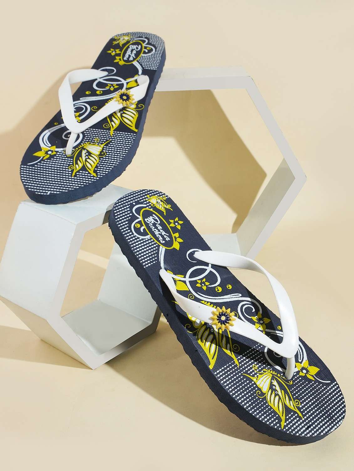 multi colored rubber slippers flip flops - 21099746 -  Standard Image - 1