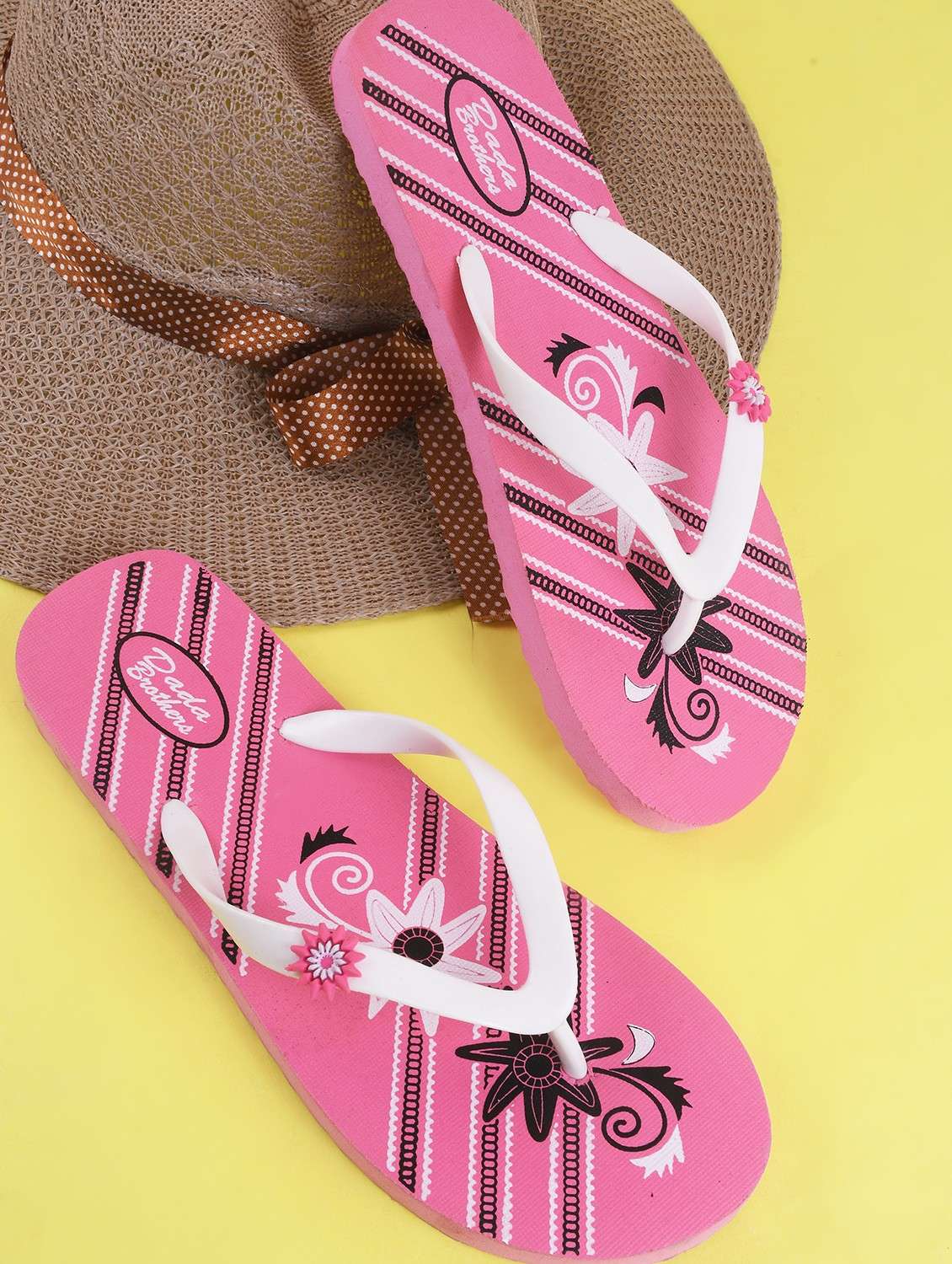 multi colored rubber slippers flip flops - 21099749 -  Standard Image - 1