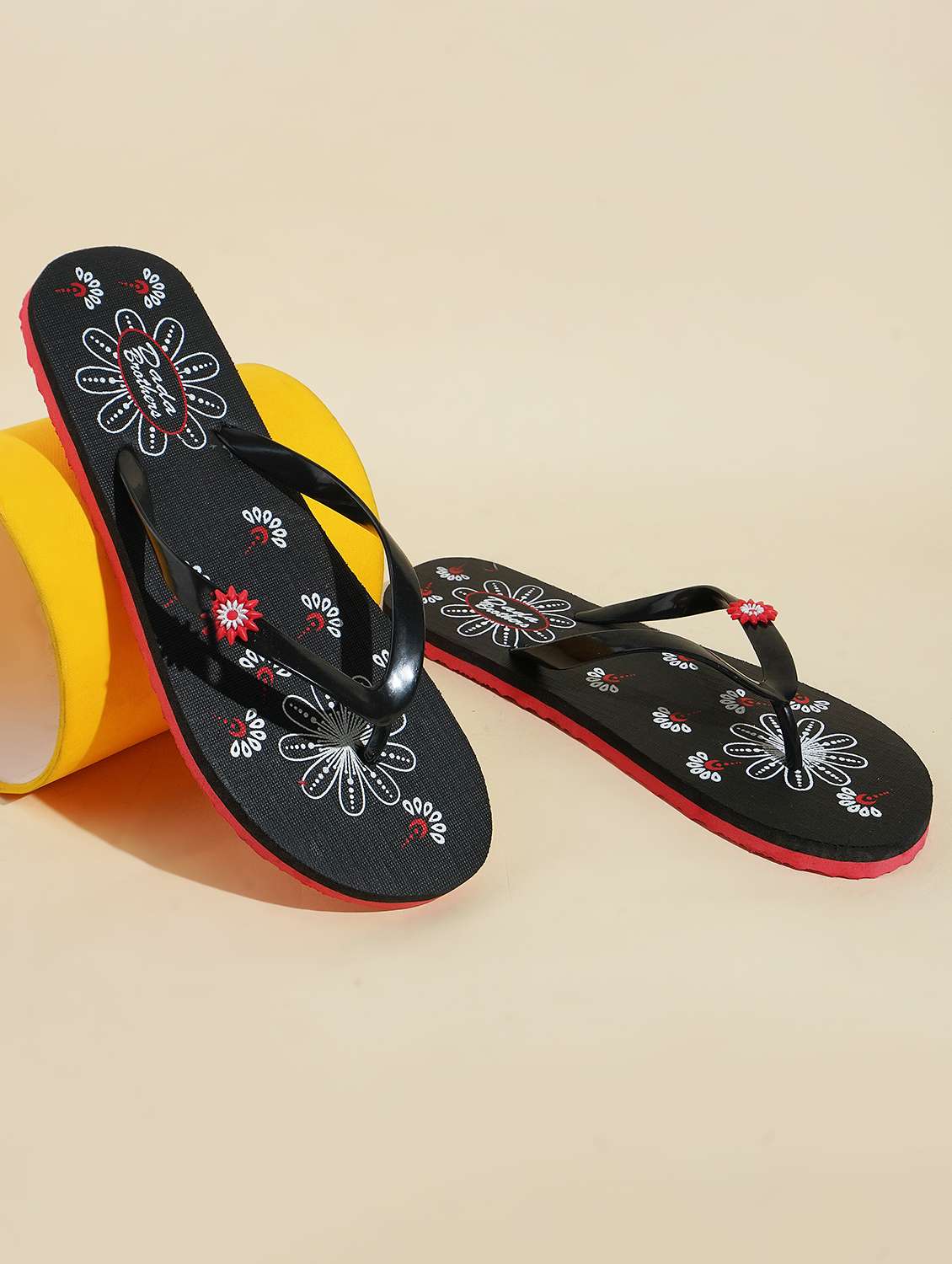 multi colored rubber slippers flip flops - 21099755 -  Standard Image - 1