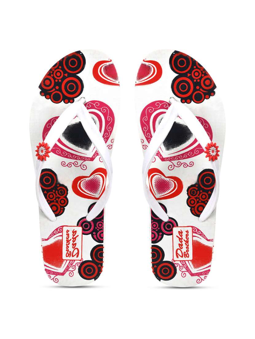 multicolored printed set of 2 slippers flip flop - 21099828 -  Standard Image - 1