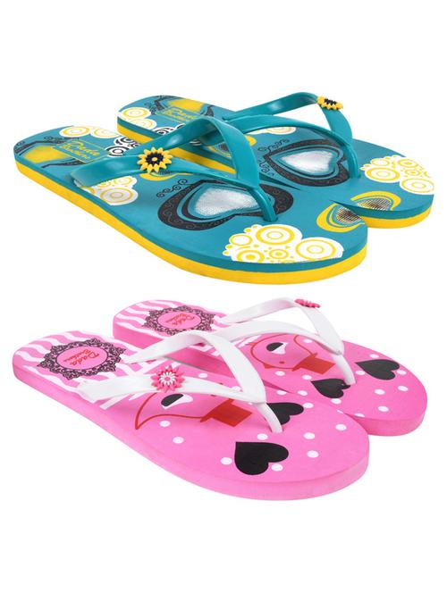 multi colored rubber slippers flip flops - 21099867 -  Standard Image - 0