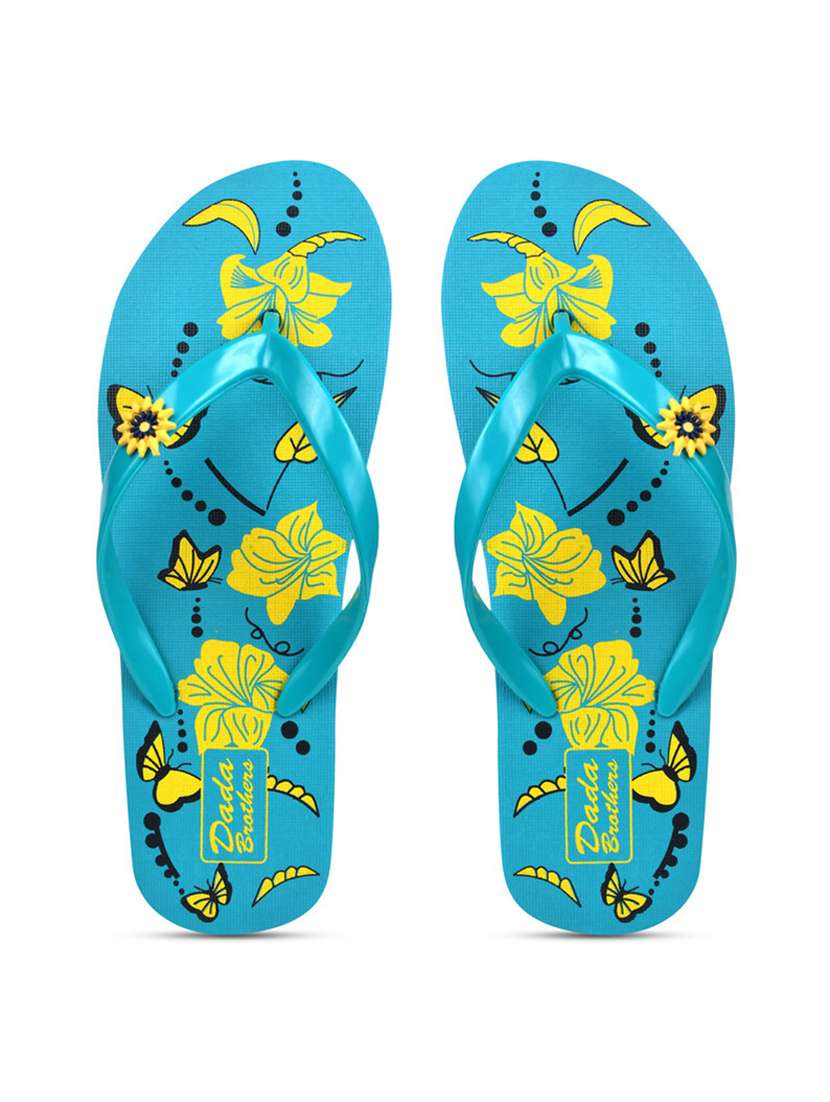 multicolored printed set of 2 slippers flip flop - 21099942 -  Standard Image - 1