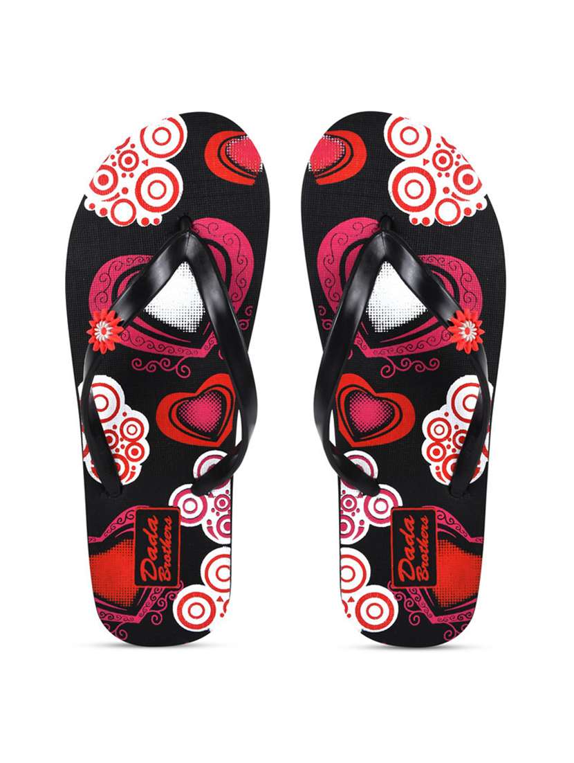 multicolored printed set of 2 slippers flip flop - 21100006 -  Standard Image - 1