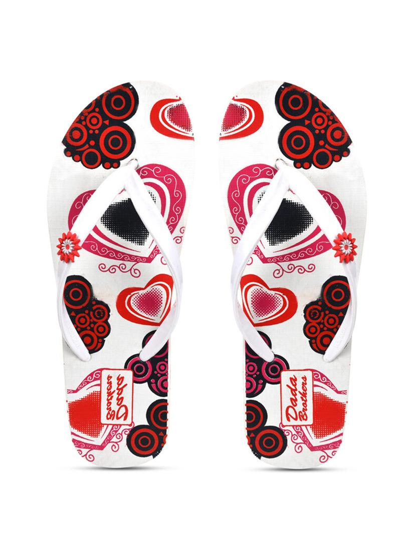 multicolored printed set of 2 slippers flip flop - 21100024 -  Standard Image - 1