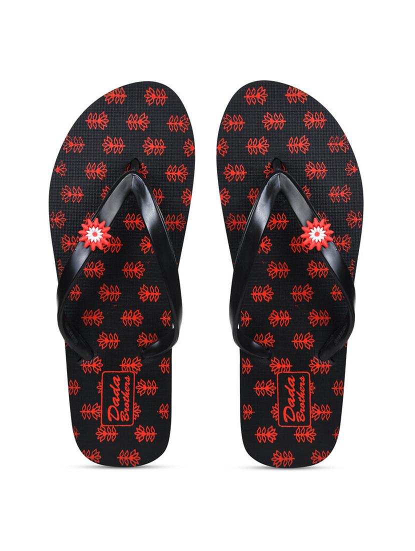 black rubber slippers flip flops - 21100034 - Standard Image - 1