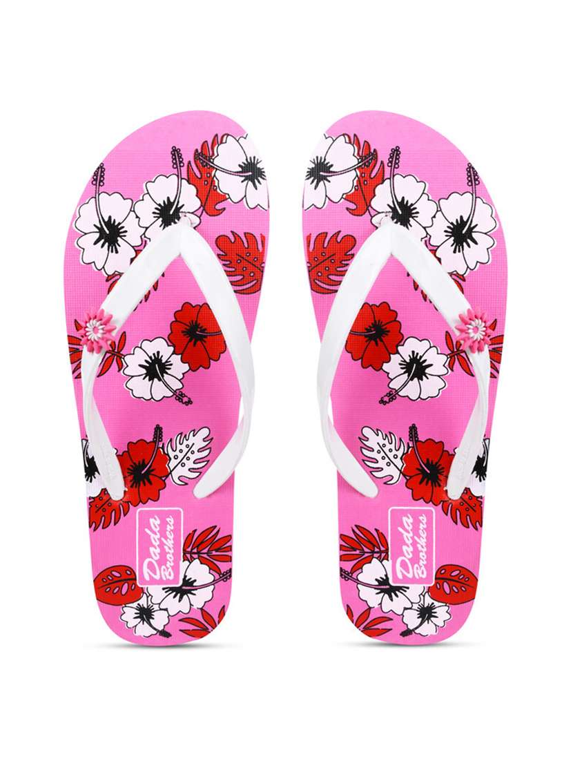 multicolored printed set of 2 slippers flip flop - 21100041 -  Standard Image - 1