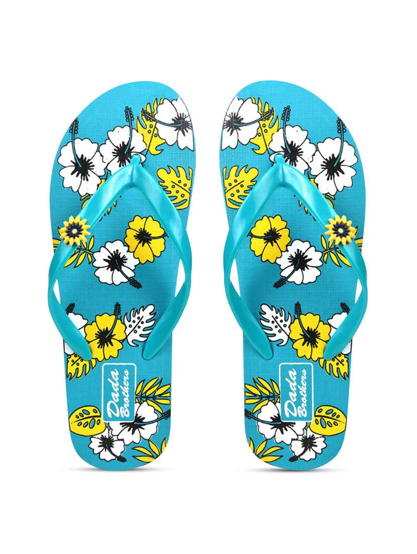 blue printed set of 2 slippers flip flop - 21100044 -  Standard Image - 1