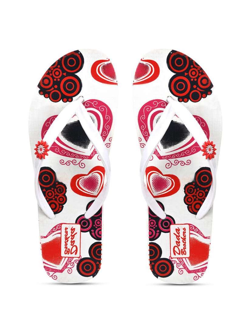 multicolored printed set of 2 slippers flip flop - 21100045 -  Standard Image - 1