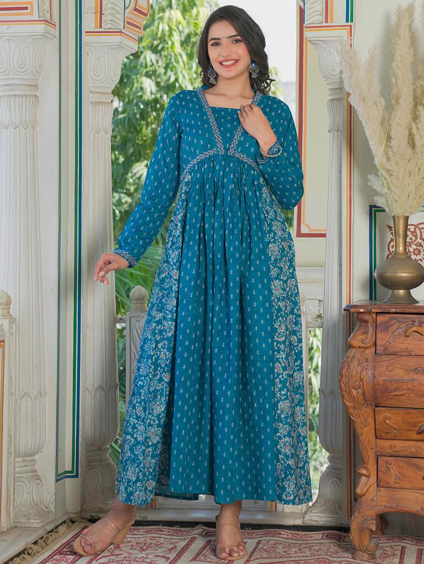 women long sleeve anarkali kurta - 21100056 - Zoom Image - 0