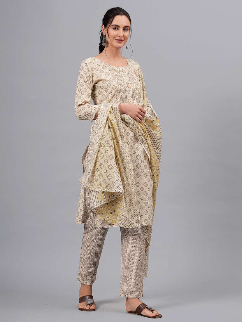 women printed kurta bottom with dupatta set - 21100111 - Standard Image - 1