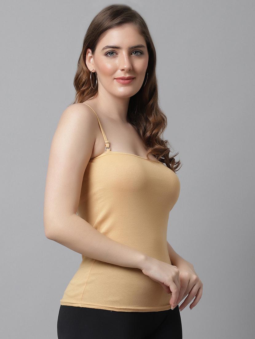 women solid color cotton camisole - 21100910 -  Standard Image - 1
