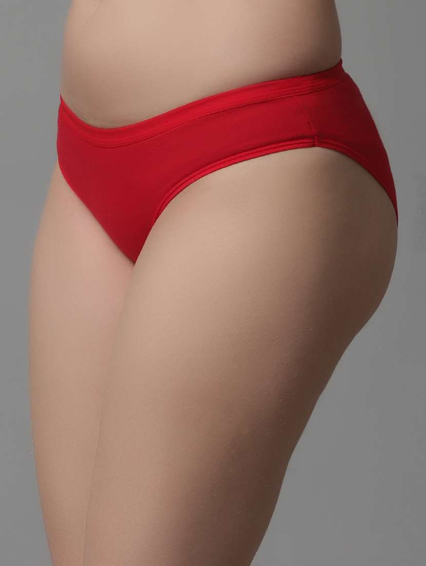 red cotton blend hipster panty - 21101435 - Standard Image - 1