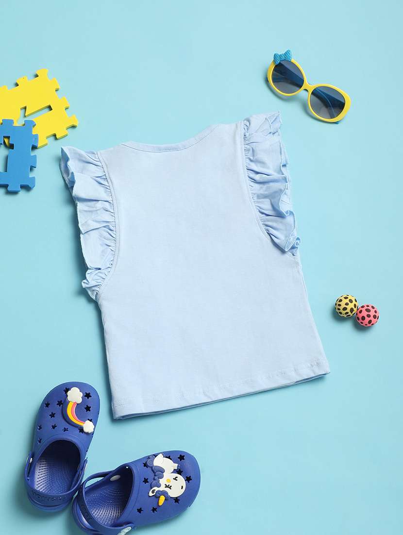 kids blue cotton regular tee - 21101801 -  Standard Image - 1