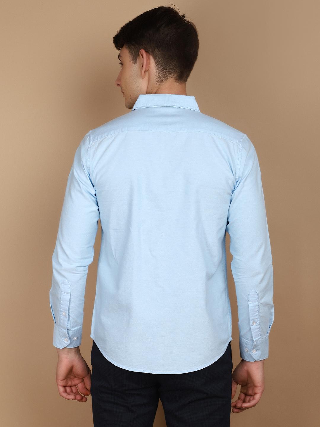 light blue oxford casual shirt - 21101810 - Standard Image - 4