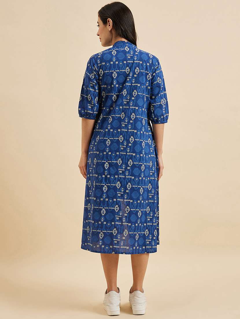 women blue printed shrug - 21102079 -  Standard Image - 1