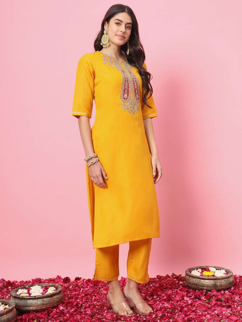 women embroidered kurta bottom with dupatta suit set - 21102182 -  Standard Image - 1