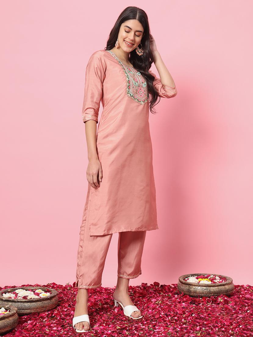 women embroidered kurta bottom with dupatta suit set - 21102207 - Standard Image - 1