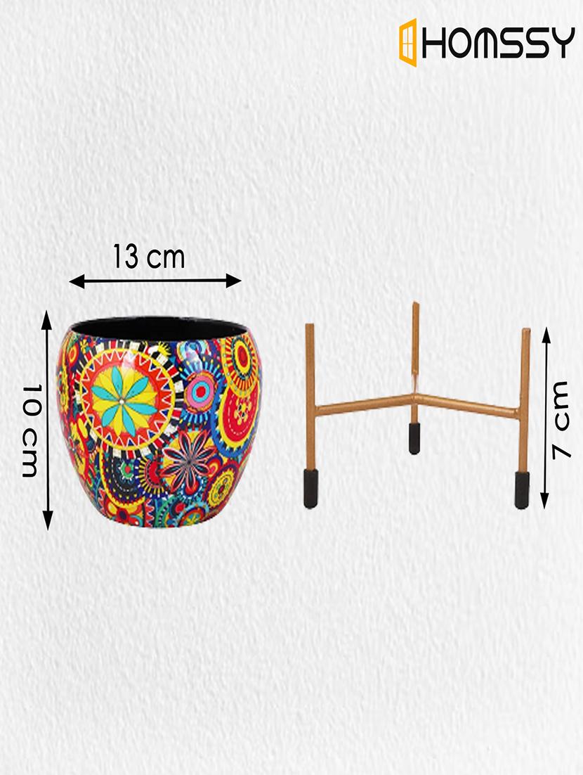 pack of 2 multi colored home decor pot - 21102219 - Standard Image - 4