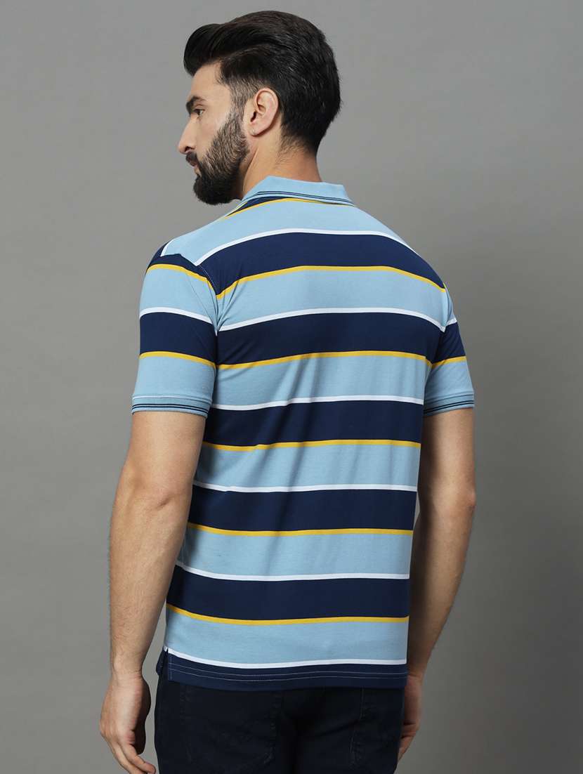 men striped polo t-shirt - 21102255 - Standard Image - 1