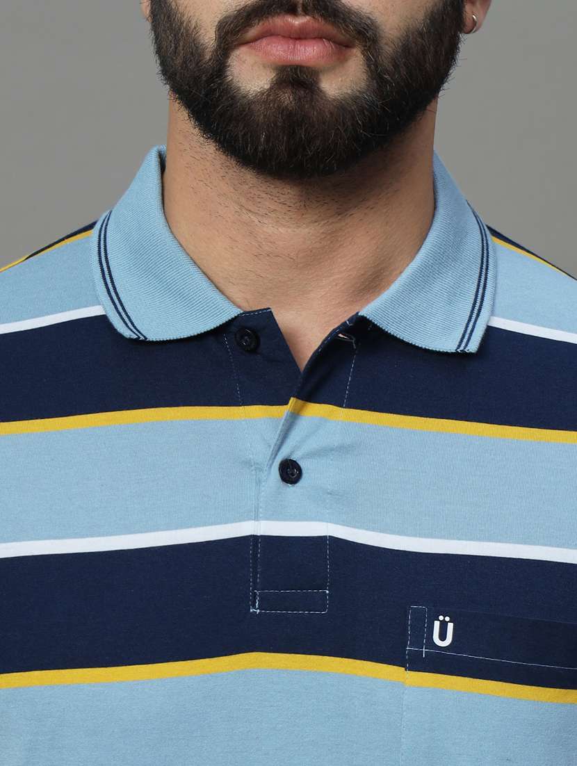 men striped polo t-shirt - 21102255 - Standard Image - 4