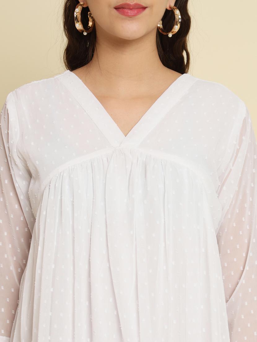 women white self design detailed dress - 21102299 - Standard Image - 4