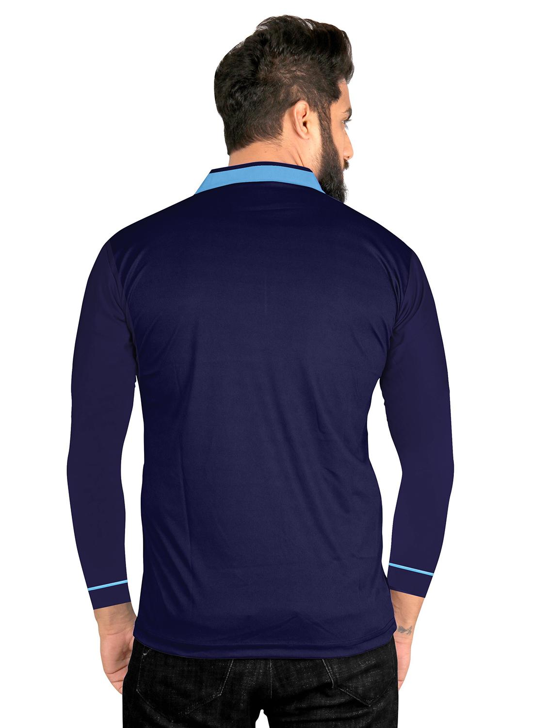 men navy blue front printed t-shirt - 21102349 - Standard Image - 1