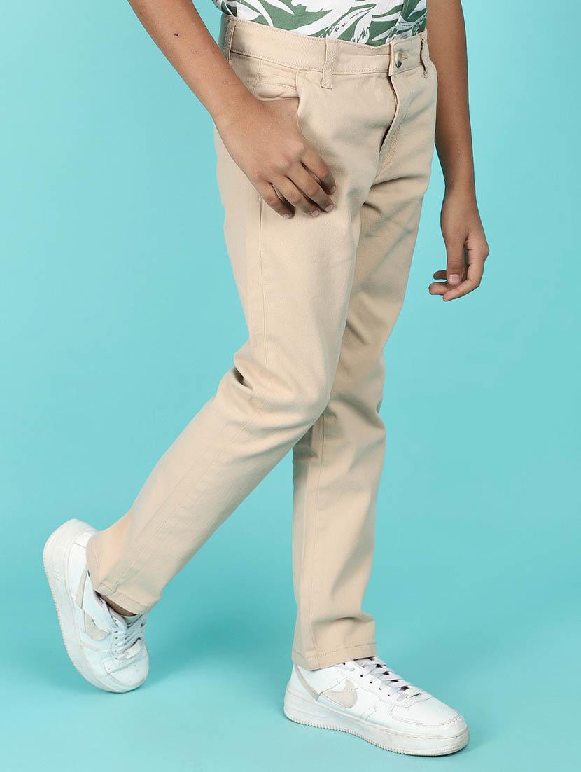 beige cotton chinos trouser - 21102840 - Standard Image - 1