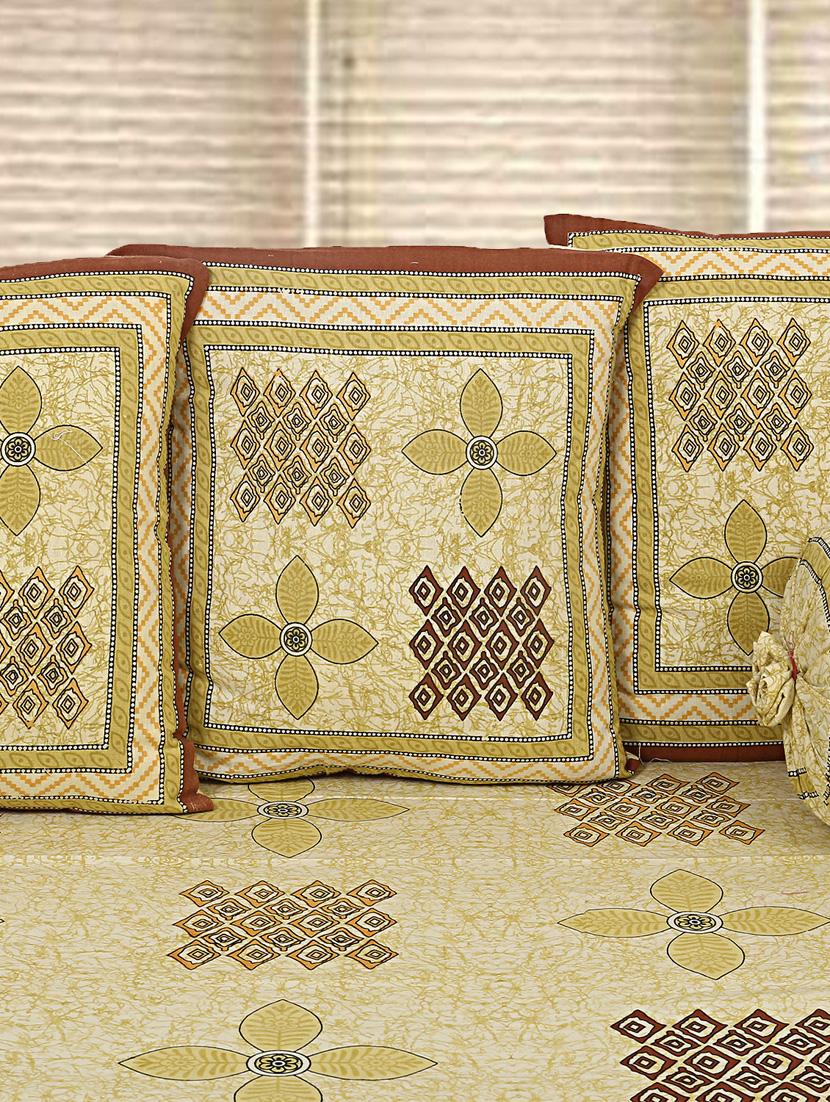 texstylers cotton printed jaipuri pack of 6 diwan cover set - 21103079 - Standard Image - 1