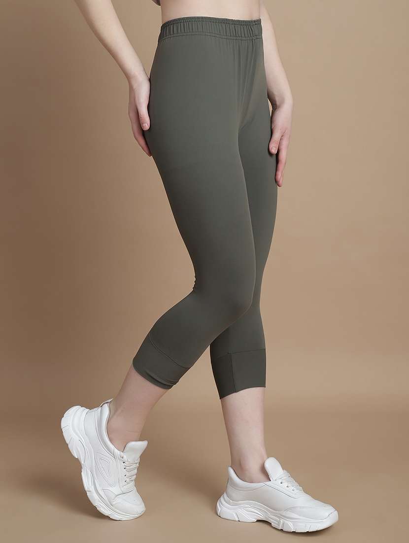 women mid-rise solid capri - 21103109 -  Standard Image - 1