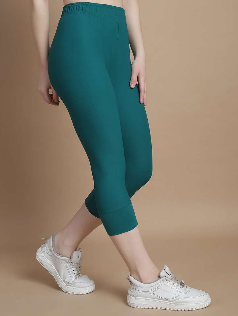 women mid-rise solid capri - 21103111 -  Standard Image - 1