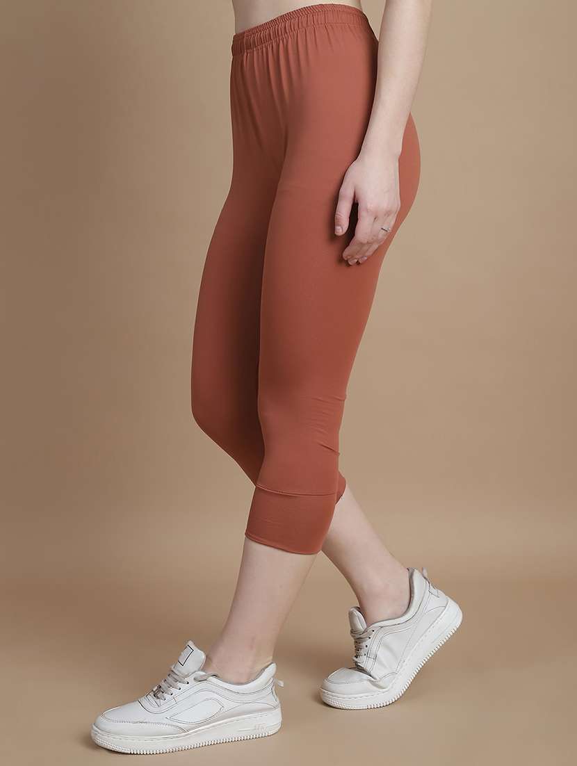 women mid-rise solid capri - 21103112 -  Standard Image - 1