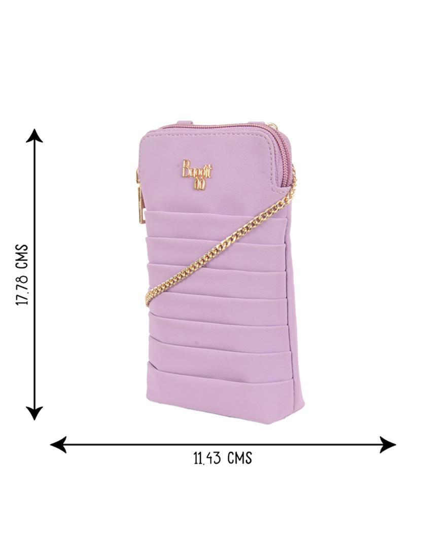 solid lavender detailed sling bag - 21103299 - Standard Image - 4