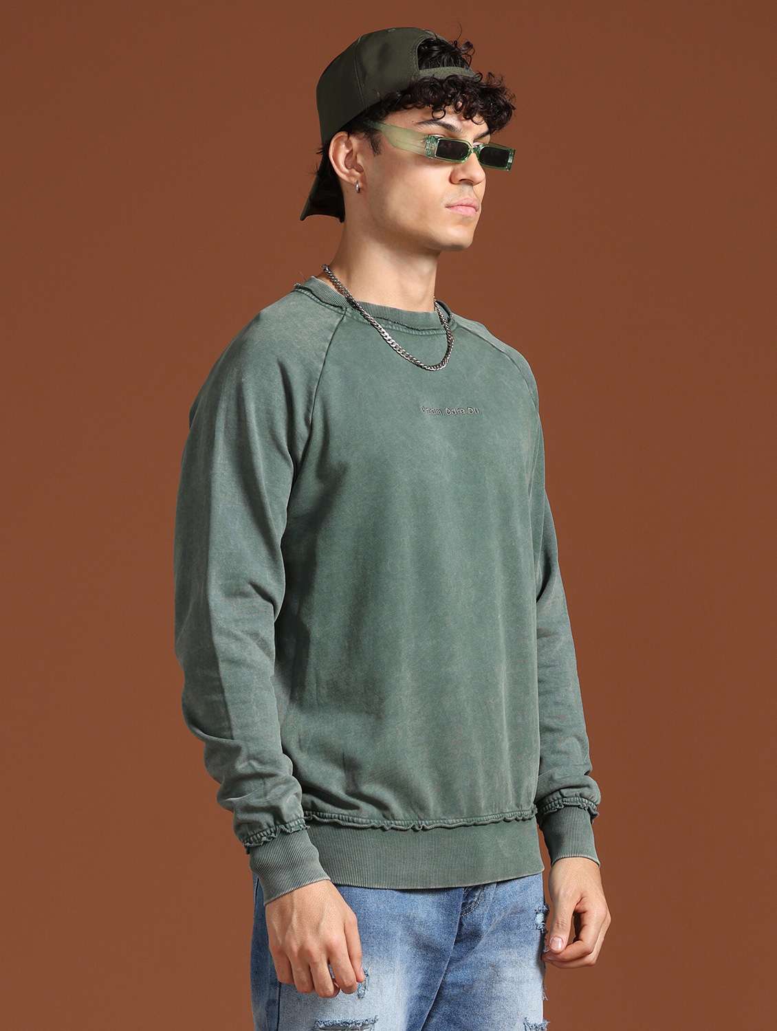 men long sleeved solid sweatshirt - 21103305 -  Standard Image - 1