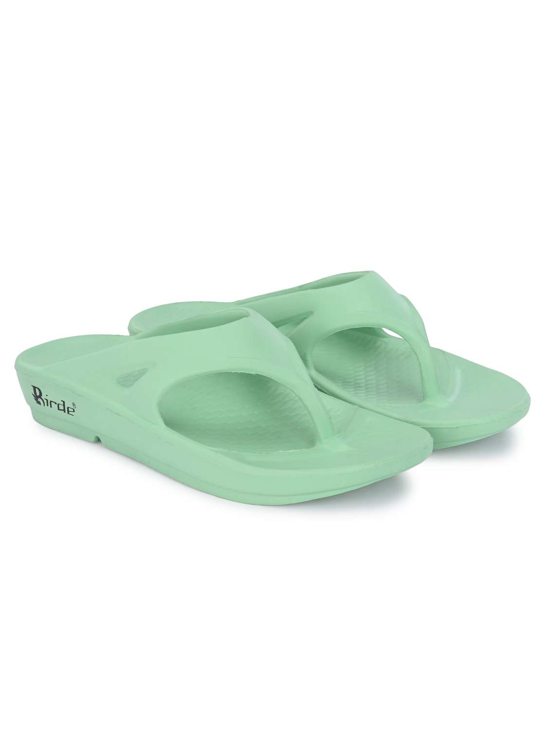solid neon green slippers