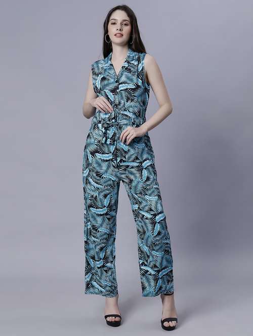 women lapel collar full length jumpsuit - 21104207 -  Standard Image - 0