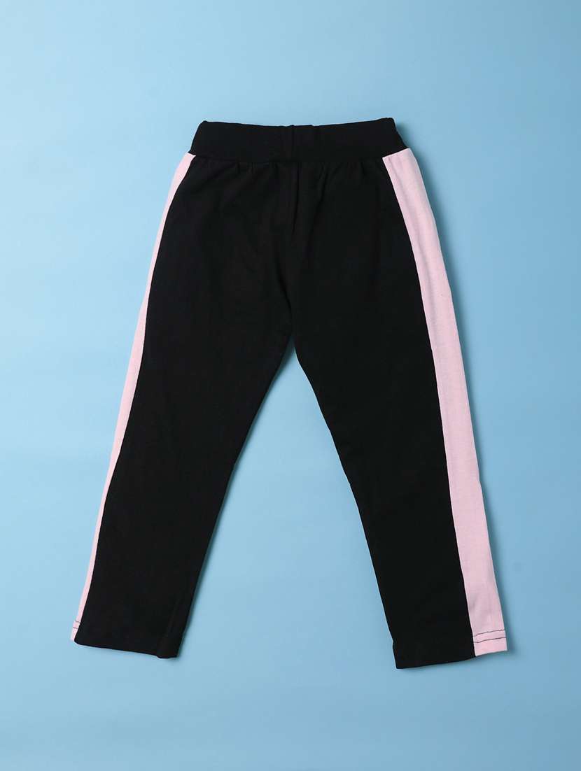 navy blue solid placement print track pant - 21104297 -  Standard Image - 1