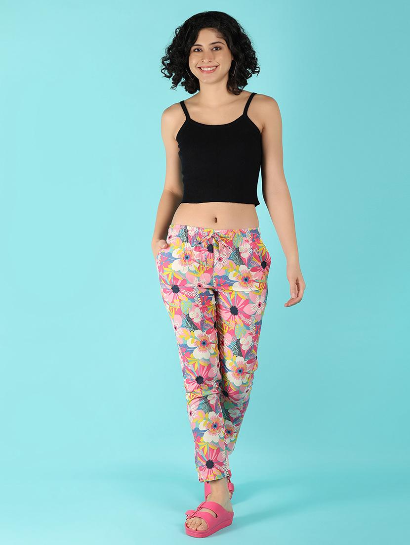 women multi coloured rayon pajama - 21104321 - Standard Image - 4