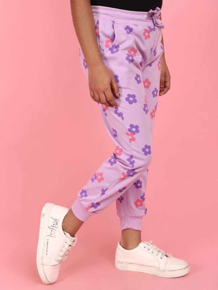 purple acrylic blend joggers - 21104324 -  Standard Image - 1