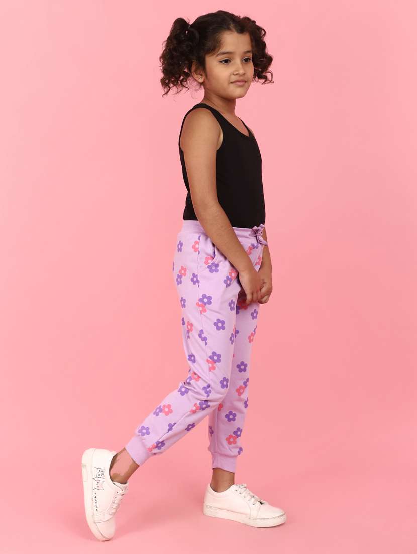 purple acrylic blend joggers - 21104324 -  Standard Image - 4