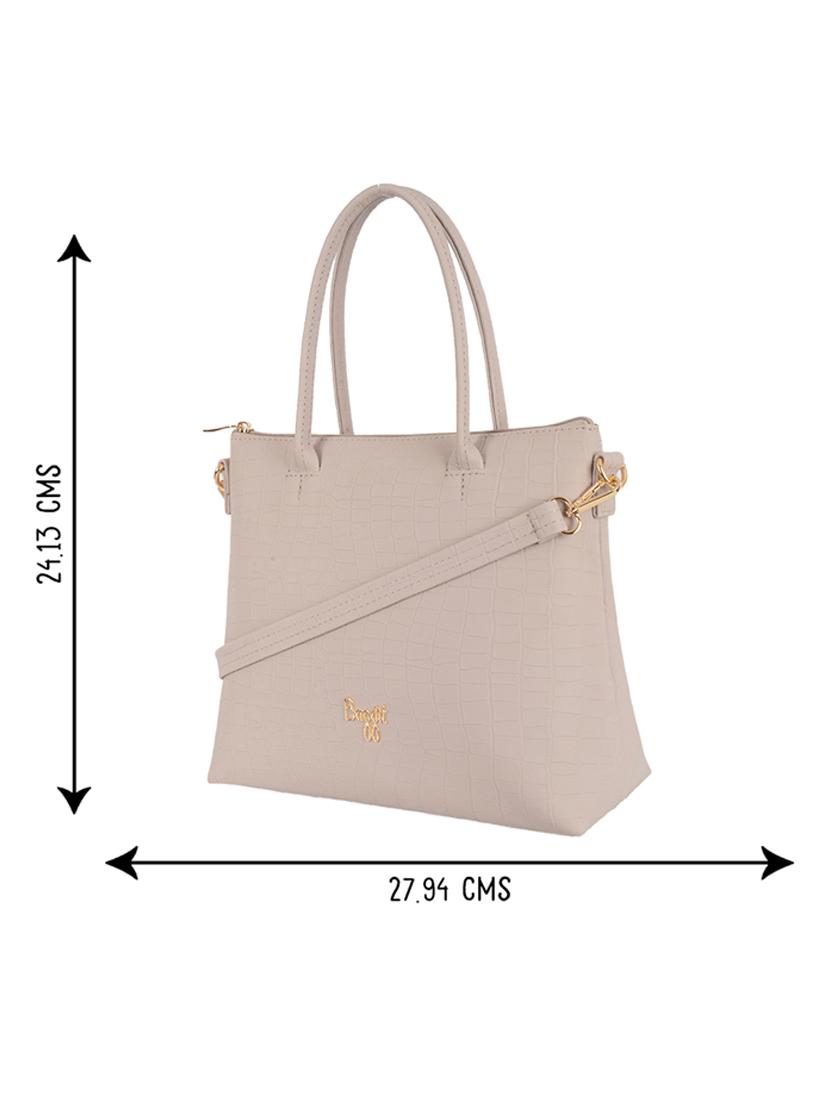 solid beige detailed tote bag - 21104499 - Standard Image - 4