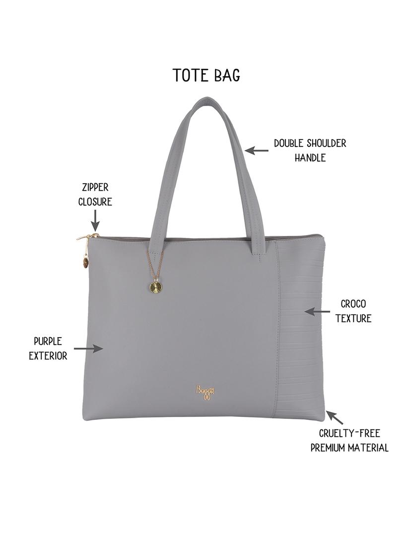 solid grey detailed tote bag - 21104516 - Standard Image - 4