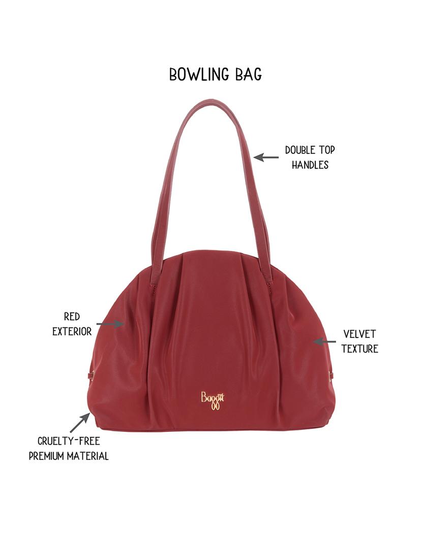 solid maroon detailed handbag - 21107282 - Standard Image - 4