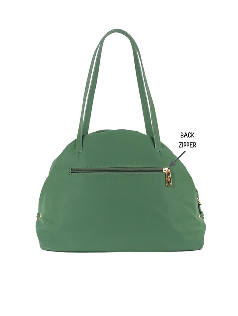 solid green detailed handbag - 21107283 -  Standard Image - 1