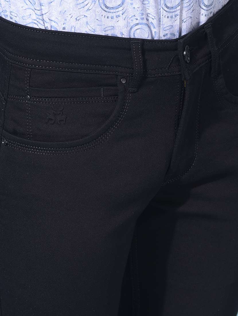 solid black slim fit jeans - 21108657 -  Standard Image - 4
